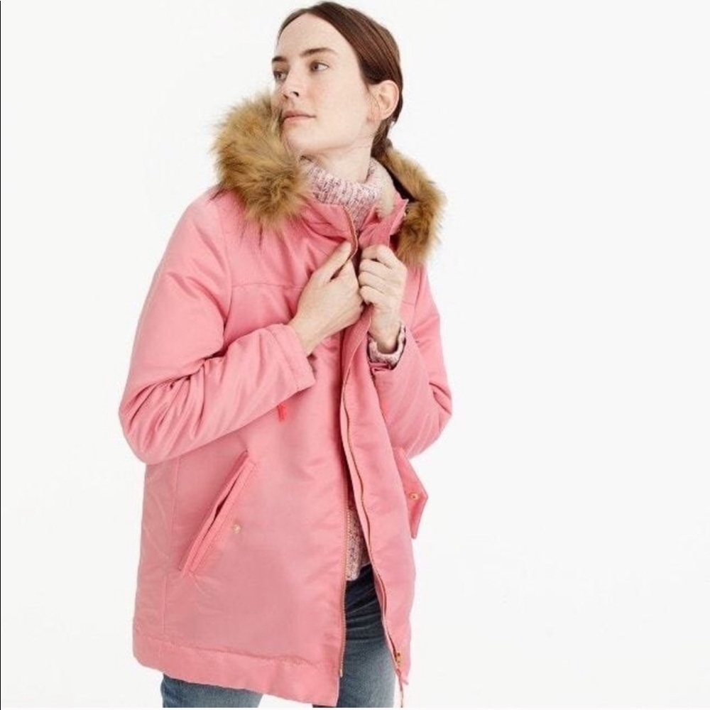 Beautiful Pink J. Crew Parka